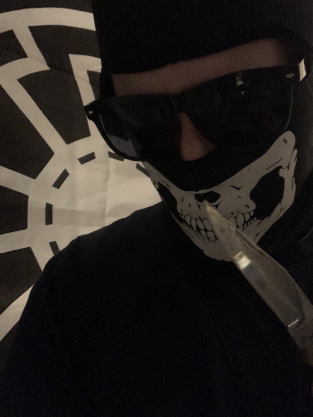 Alfie Coleman posing in a skull ski mask and holding a knife (Metropolitan Police/PA) (Crown Prosecution Services)