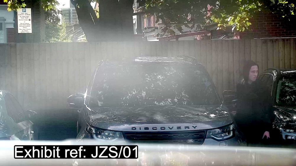 Screen grab taken from video dated 29/09/23 issued by the Metropolitan Police showing Alfie Coleman walking away from a vehicle in a Morrisons car park, where he picked up a handgun and around 200 rounds of ammunition from undercover agents on September 29 2023 (Metropolitan Police)