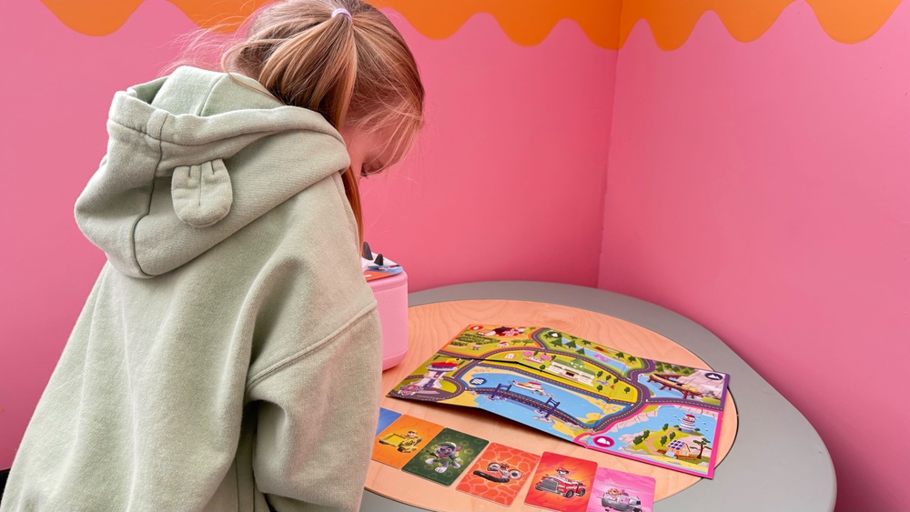 I tested the Toniebox 2.0 with plenty of help from my daughter (Sarah Jones/The Independent)