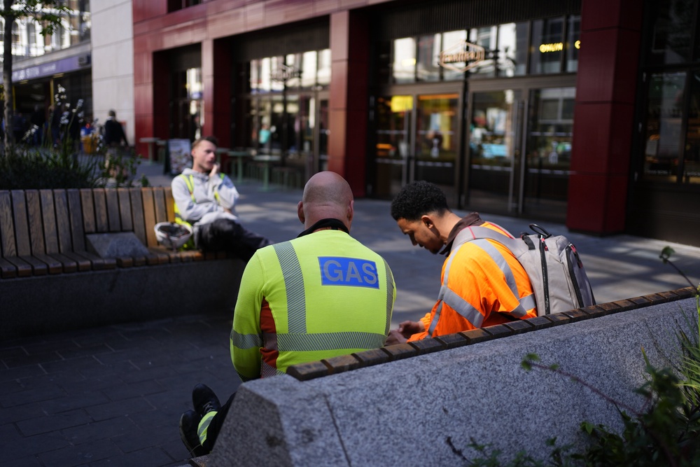 Emergency services at the scene outside Farringdon station (Jordan Pettitt/PA) (PA Wire)