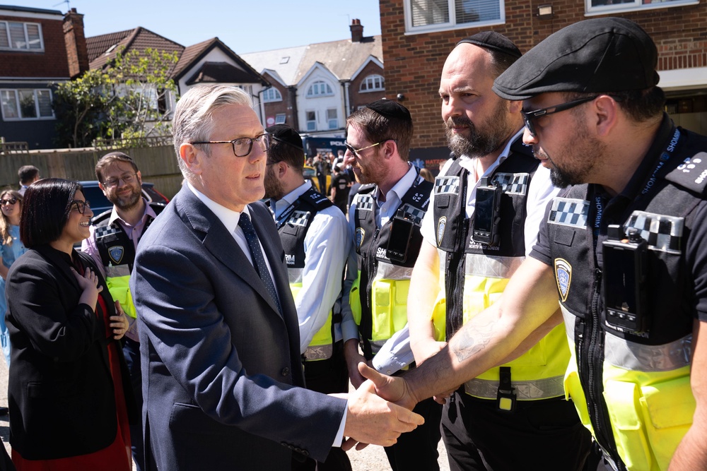 Starmer visited Golders Green on Thursday (WPA Pool/Getty)