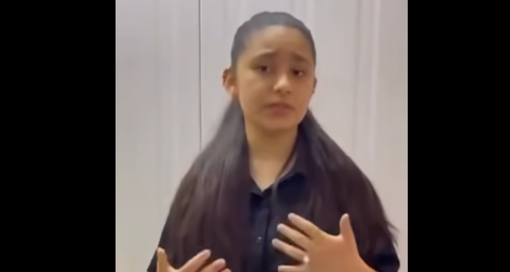 Zahra records message to First Lady Melania Trump asking for her help (AfghanEvac/Facebook)
