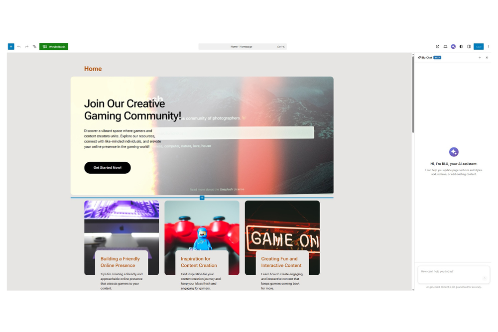 I looked at the different ways a site can be created using the relevant tools (Jennifer Allen/Bluehost)