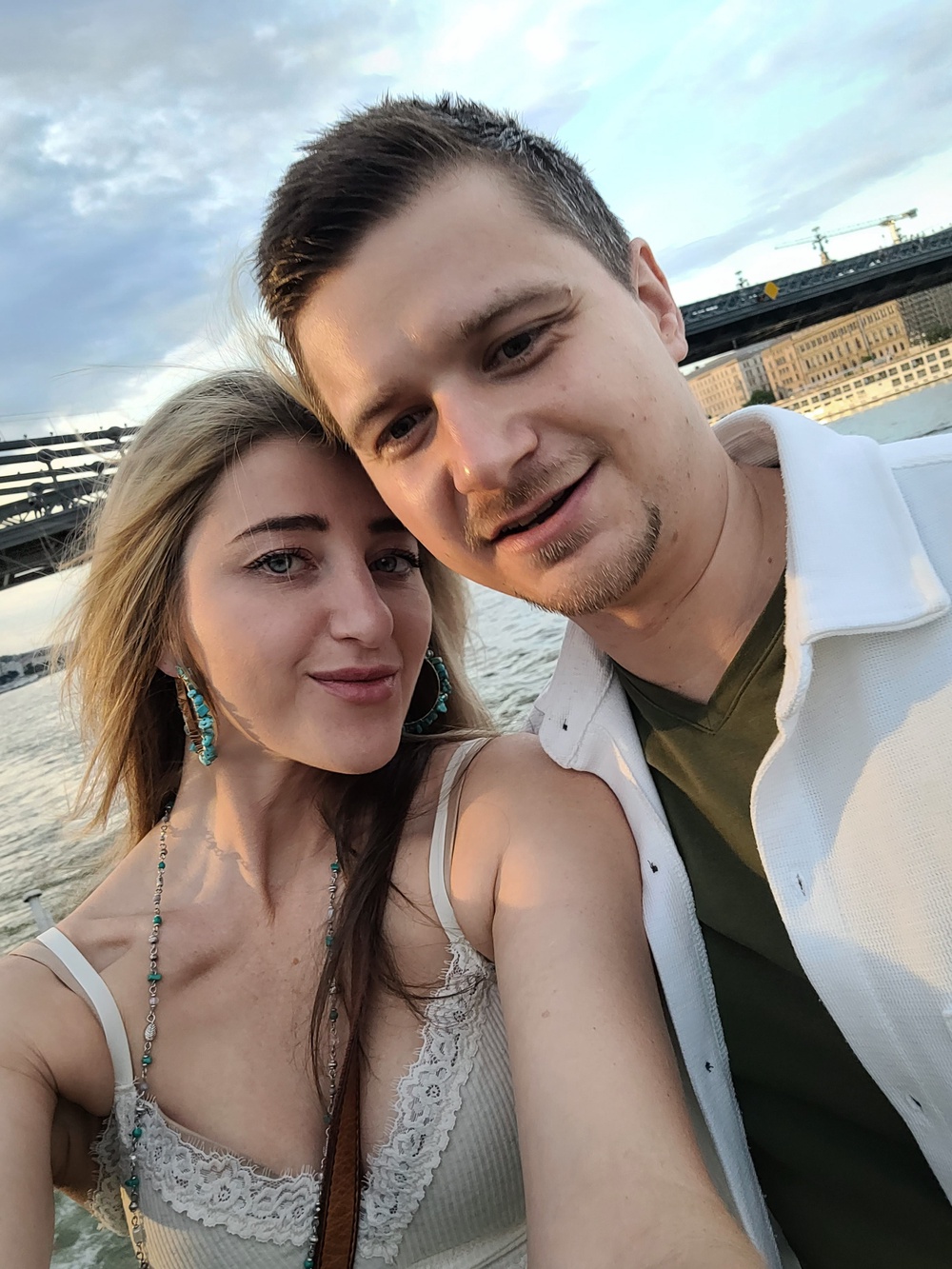 Chris Hurd, 37 from Basingstoke and his his fiancee Katie Plimmer. (Chris Hurd/PA Wire)