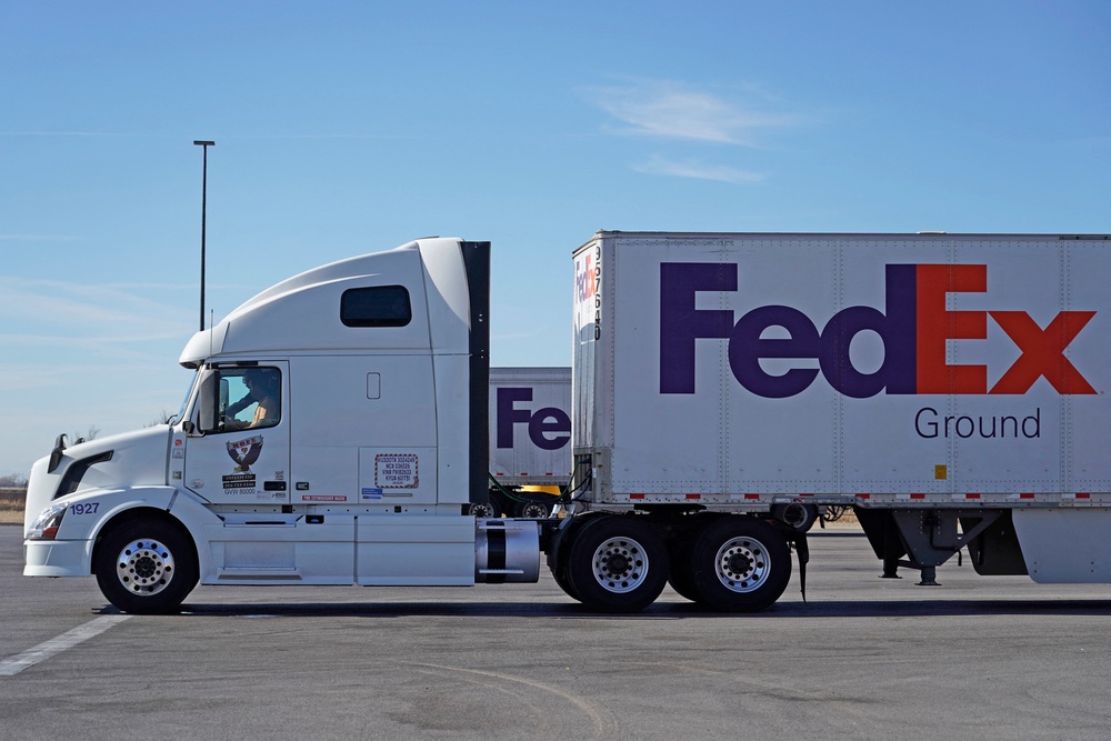 FedEx said it has already submitted a refund request through the government’s new online system and would distribute payments to customers as soon as it receives the refund – but it’s unclear when that will be (AFP/Getty)