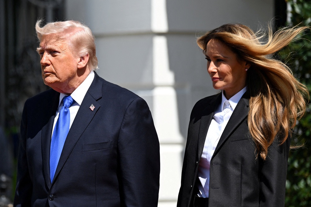 Donald and Melania Trump have called for ABC to take action against Jimmy Kimmel (Reuters)