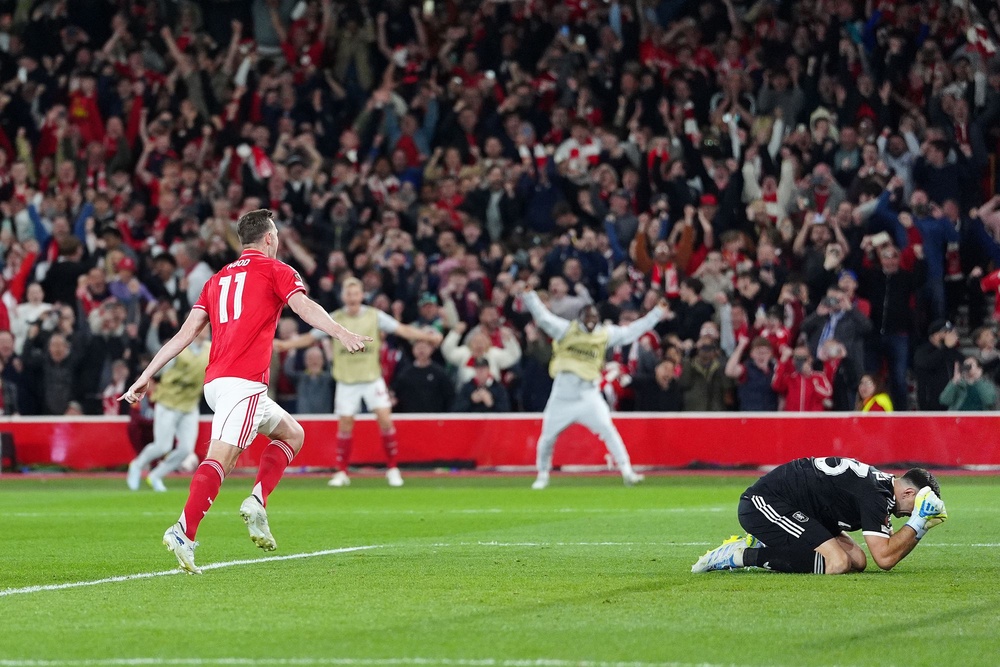 Nottingham Forest take a 1-0 lead into the second leg at Villa Park (David Davies/PA Wire)