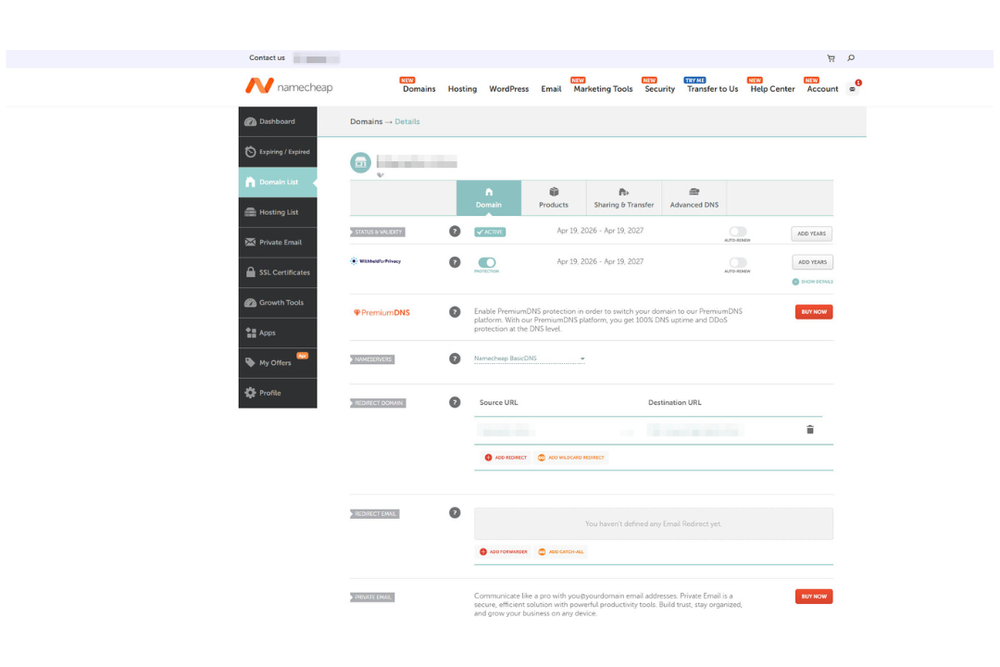 Namecheap is very easy to use (Jennifer Allen/Namecheap)