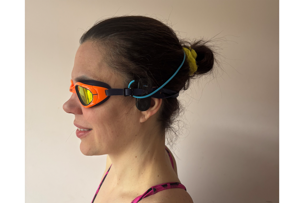 I took these headphones for a swim (Zoe Griffin/The Independent)