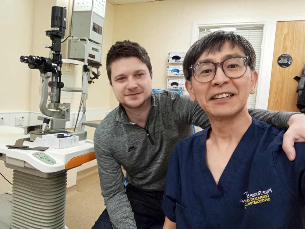 Professor Roger Shimizu Wong has worked with Chris Hurd since 2023 to rebuild his eye after the accident (handout/PA)