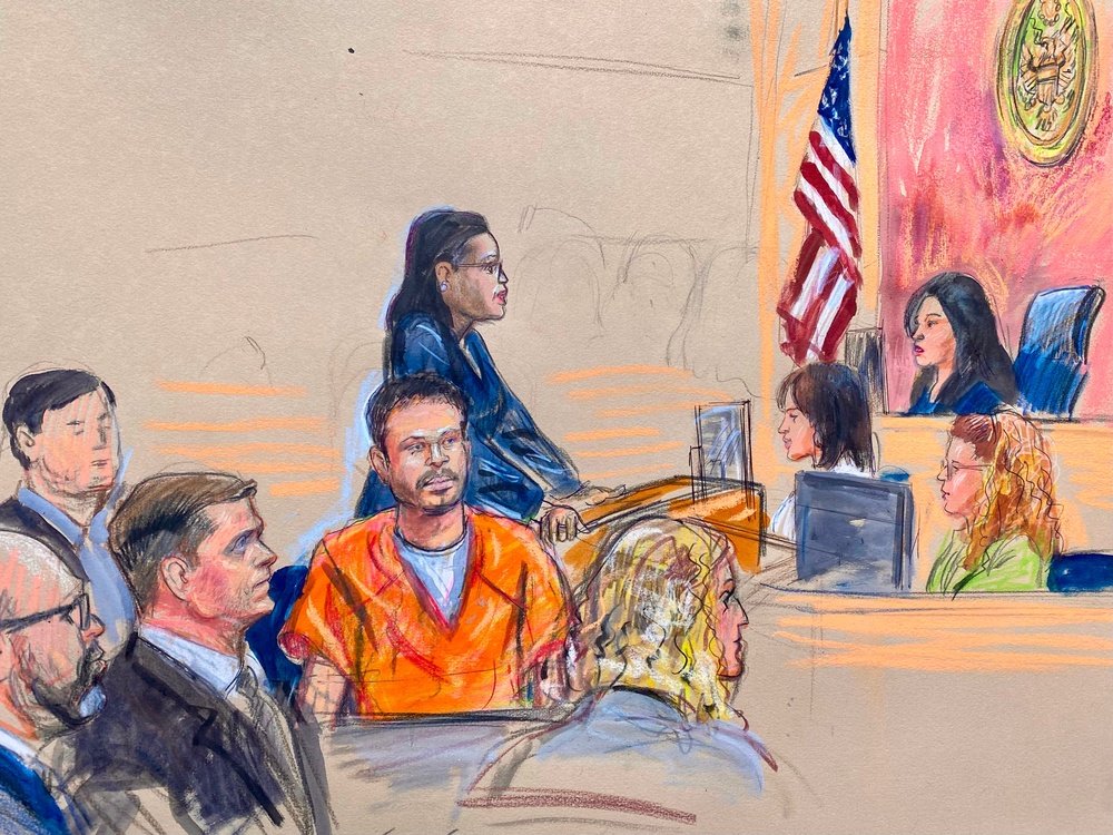 Allen did not enter a plea during his brief appearance in federal court (Dana Verkouteren via AP)