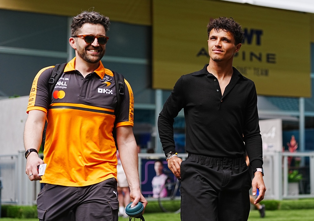 McLaren driver Lando Norris at the Miami International Autodrome (PA)