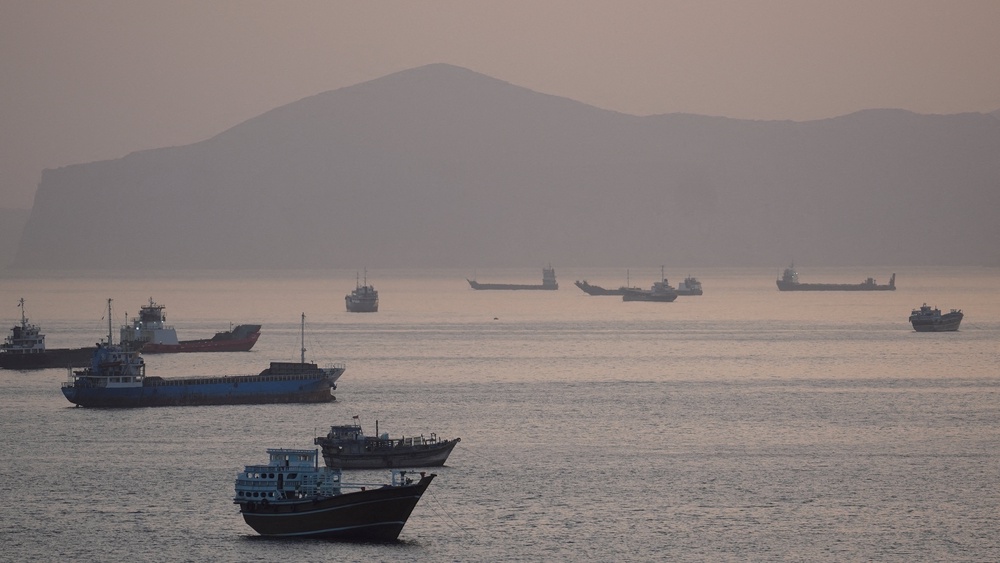 Ships and boats in the Strait of Hormuz, Musandam, Oman, May 1, 2026 (Reuters)
