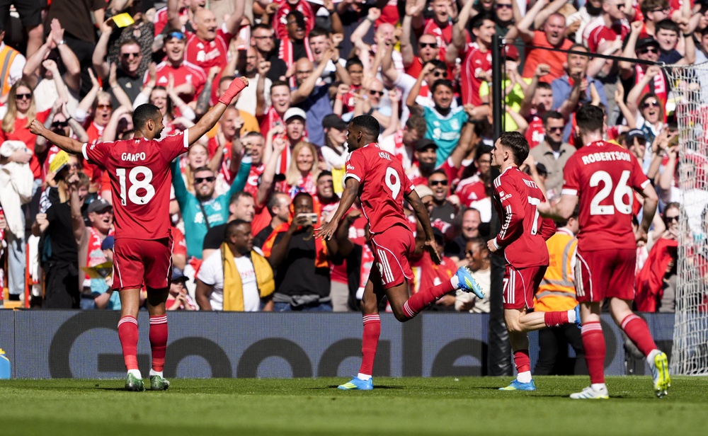 Alexander Isak celebrates scoring against Crystal Palace (Peter Byrne/PA) (PA Wire)