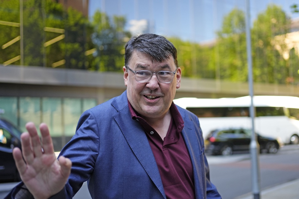 Graham Linehan outside Southwark Crown Court (PA)