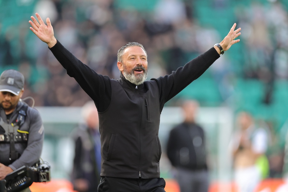 Hearts took another step closer to a historic league title with a win over nine-man Hibs last weekend (PA)