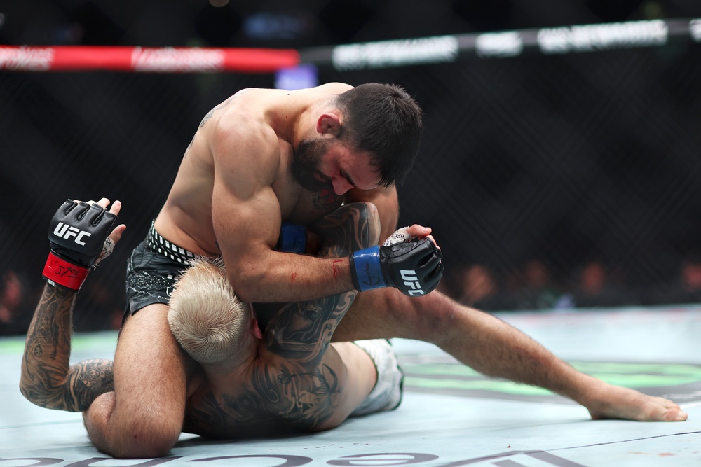 Benoit Saint-Denis stopped Dan Hooker last time out, in January (Getty)