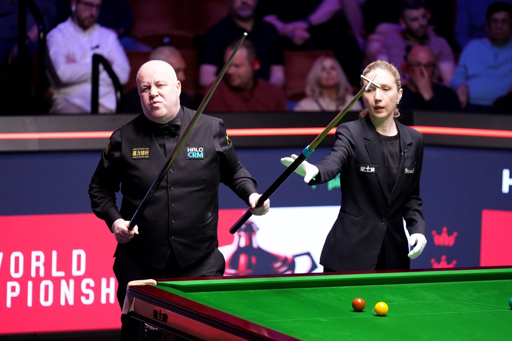 John Higgins is locked in a tight semi-final with Shuan Murphy (PA)