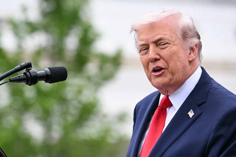 President Donald Trump has attempted to spin the narrative of the Iran in a positive light, declaring the US has already won despite no peace deal (AFP/Getty)