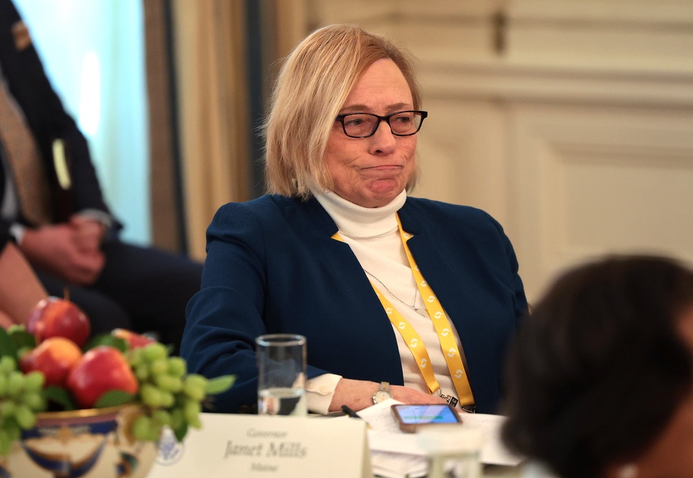 Maine Governor Janet Mills ran in the Democratic primary against Platner this year before dropping out (Getty)