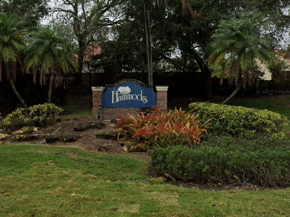 The Hammocks is a quiet community in south Miami west of Kendall (Google Maps)