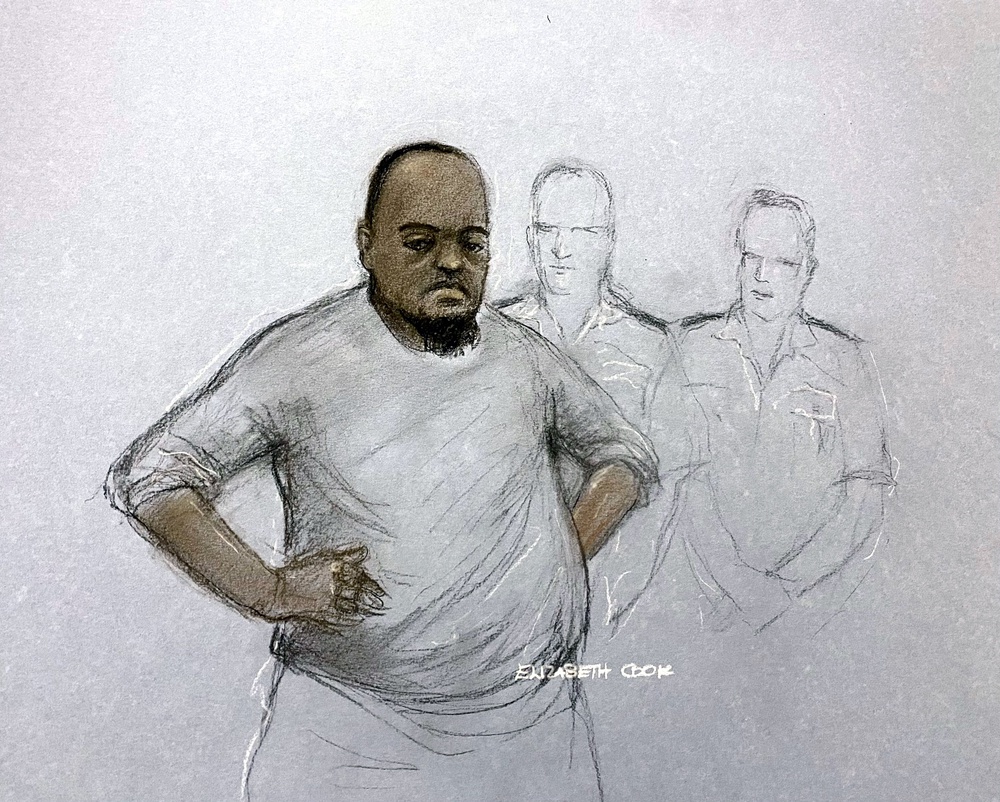 Court artist drawing of Essa Suleiman (Elizabeth Cook/PA) (PA Wire)
