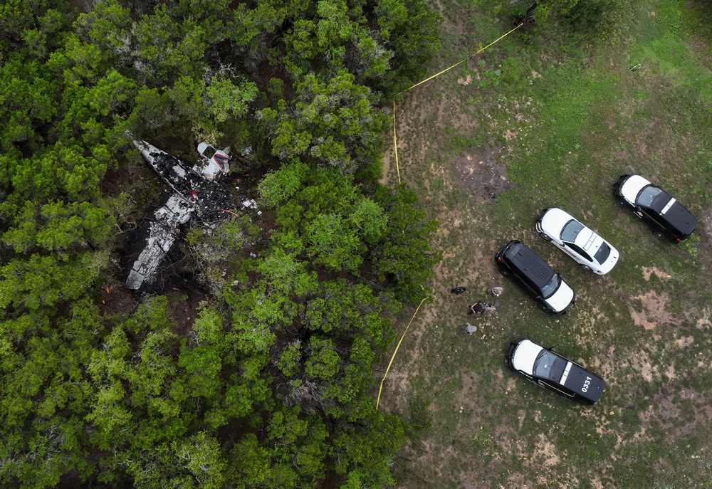 Weather conditions in the area were mostly cloudy shortly before the crash (AP)