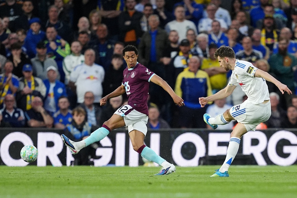 Anton Stach fires Leeds’ superb opener (Martin Rickett/PA) (PA Wire)