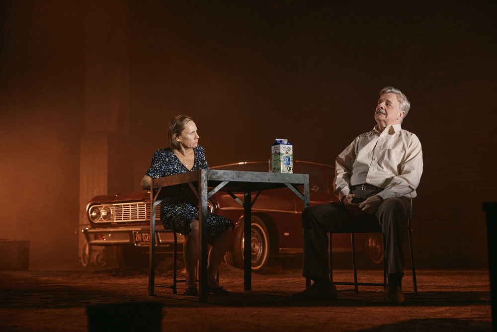 Laurie Metcalf and Nathan Lane play Linda and Willy Loman in 'Death of a Salesman' (Emilio Madrid)