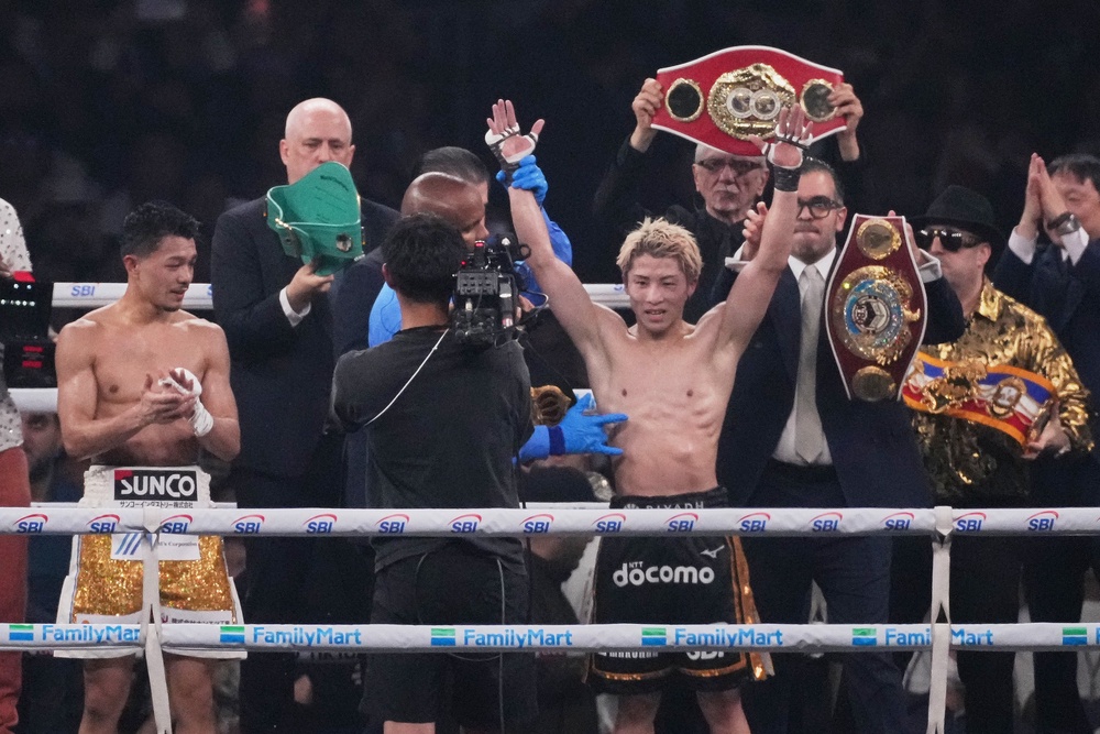 Naoya Inoue remained unbeaten as he overcame Junto Nakatani (AP)