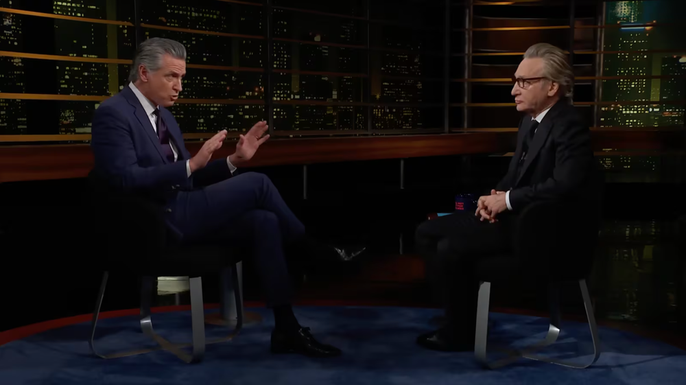 Maher had won plaudits from conservative pundits over his tough interview with Newsom (HBO)