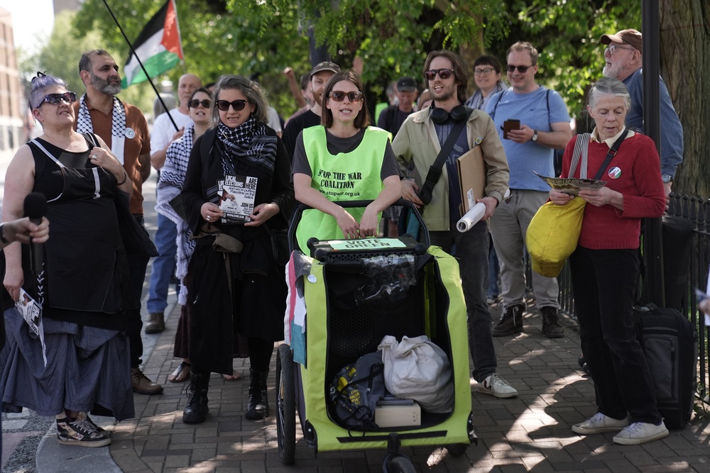People take part in a Palestine Solidarity Campaign rally in Lewisham, south-east London (Stefan Rousseau/PA) (PA Wire)