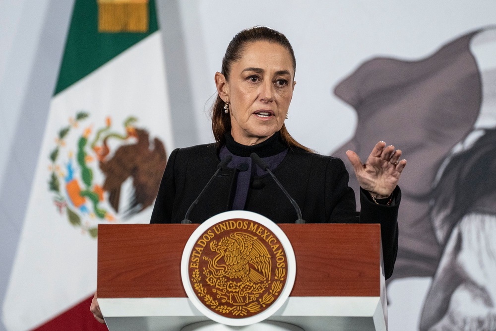 Trump called Mexican President Claudia Sheinbaum a ‘beautiful woman’ and admitted ‘she’s not too fond of me’ (Getty Images)