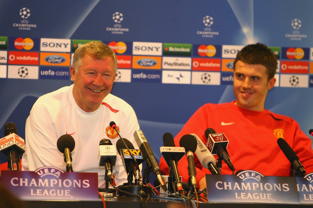 Michael Carrick (right) has wished Sir Alex Ferguson well (Getty)