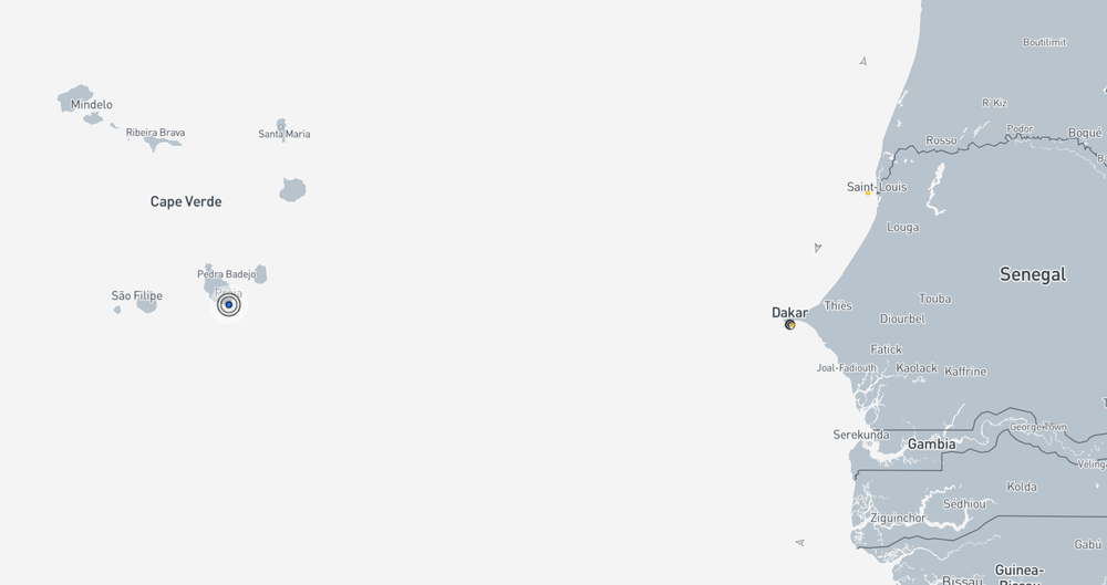 The Hondius is currently docked off Cape Verde (Marine Traffic)