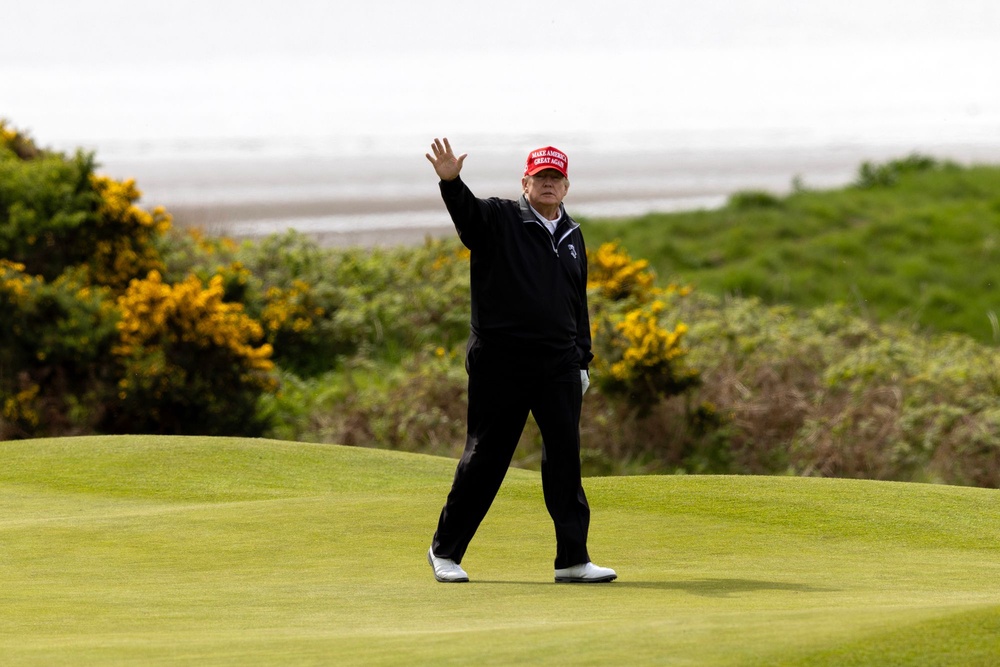 Trump is expected to attend the Irish Open golf tournament at his course in Doonbeg (Getty)