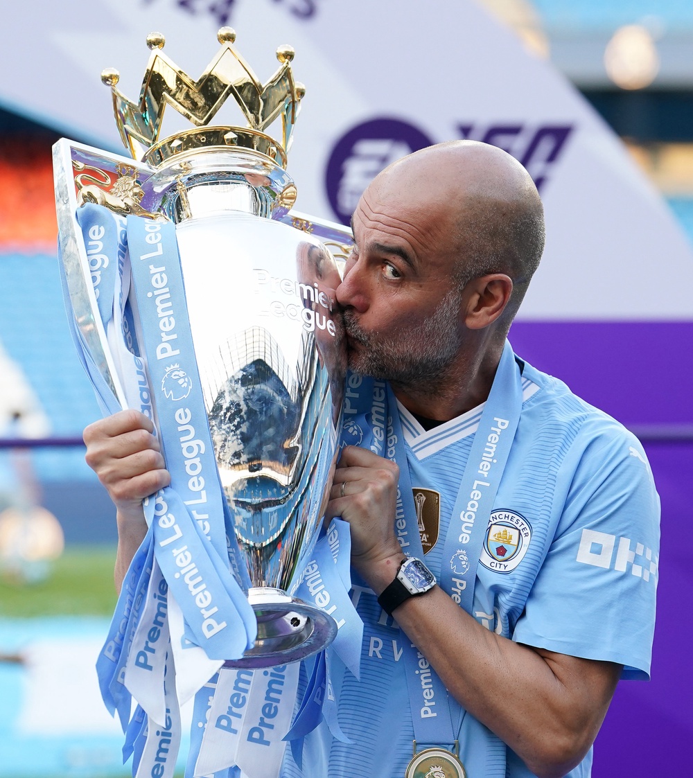 Guardiola will have been in charge at City 10 years this summer (Martin Rickett/PA) (PA Archive)