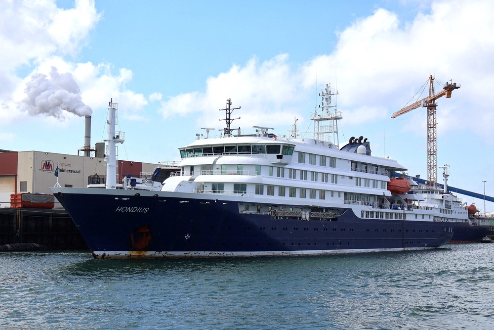 The MV Hondius, a Netherlands-based cruise ship, has been hit by a suspected outbreak of hantavirus (Reuters)