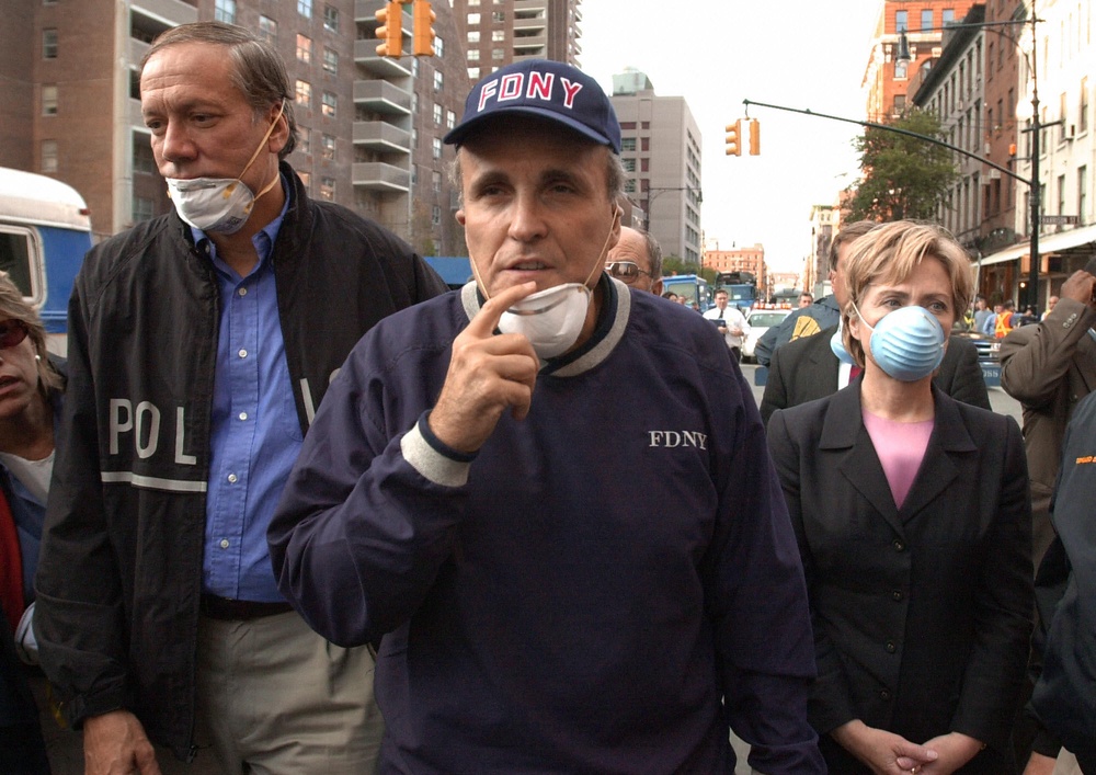 Giulani’s office was told that New York could be on the hook for ‘substantial damages to compensate individuals for their loss’ while he publicly defended air quality reports (AFP/Getty)