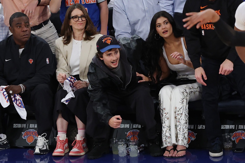 Keeping it in the family: Jenner has been seen supporting the Knicks — and her boyfriend — in recent years (Getty)