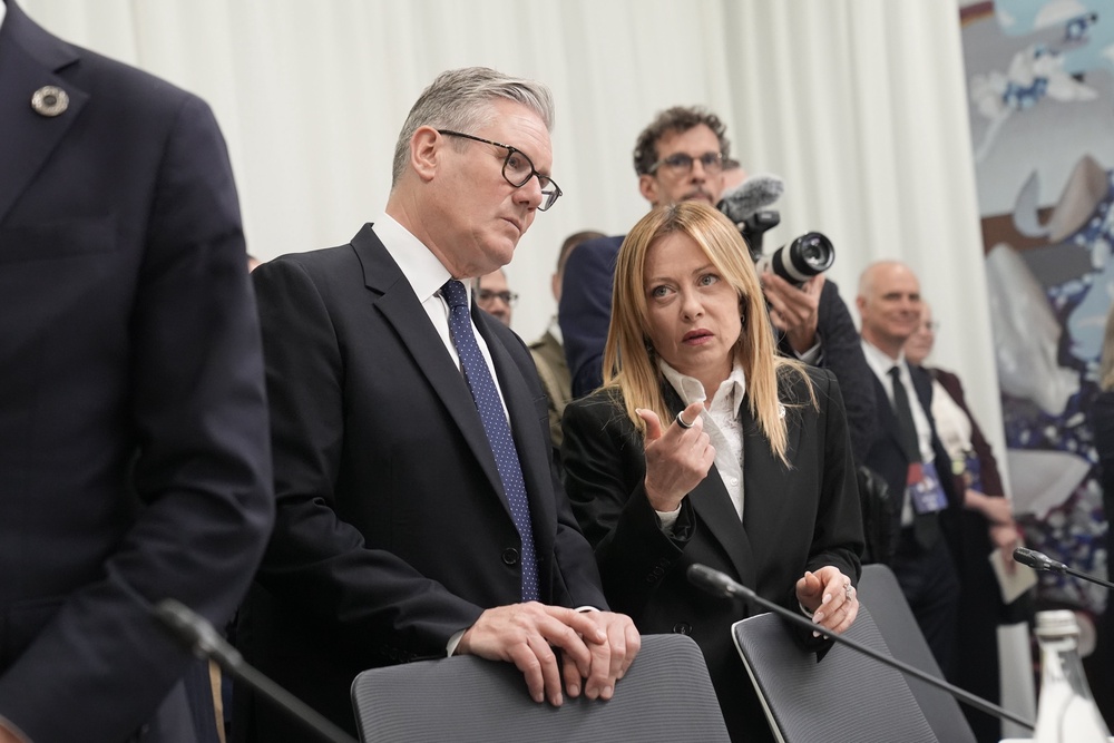 Prime Minister Sir Keir Starmer and Italian prime minister Giorgia Meloni during the European Political Community summit in Yerevan (Stefan Rousseau/PA) (PA Wire)