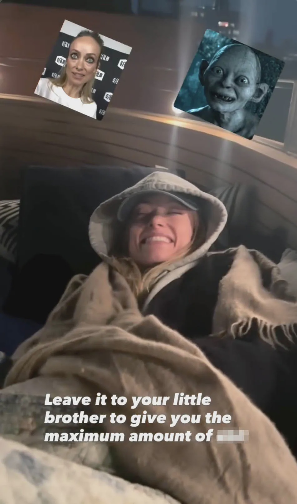 Olvia Wilde said she didn’t know why she was ‘so close to the camera’ in the interview (@oliviawilde / Instagram)