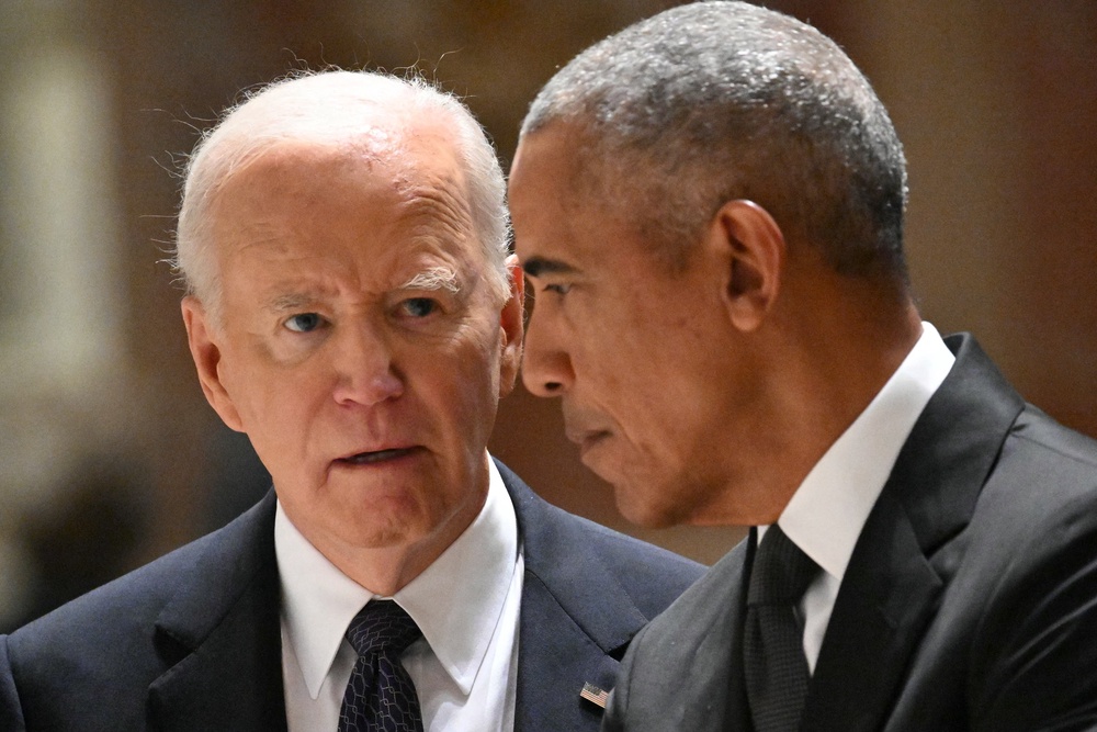 Joe Biden and Barack Obama always had a complicated relationship, but it reportedly soured to some extent in 2024 amid the calls for Biden to drop out of the presidential race (AFP/Getty)