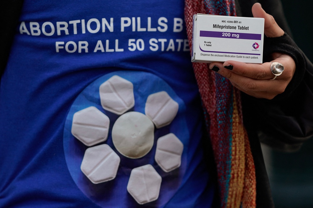 Medication abortions accounted for nearly two-thirds of all abortions in the U.S. in 2023, the last year for which statistics are available (Drew Angerer / AFP via Getty Images)