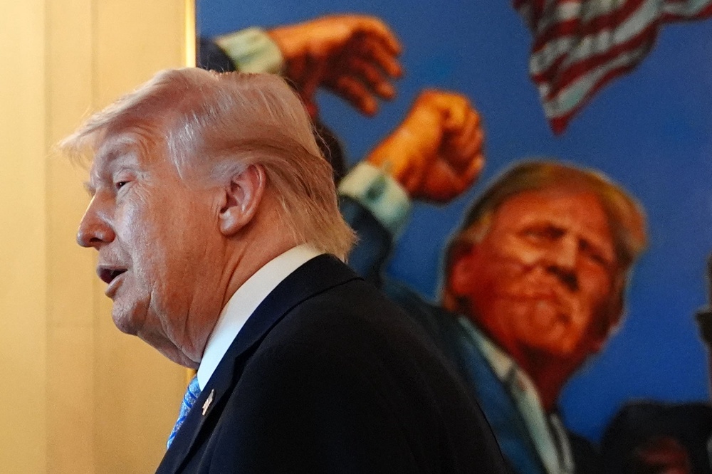 President Donald Trump insists the situation is ‘working out very nicely’ (AP)