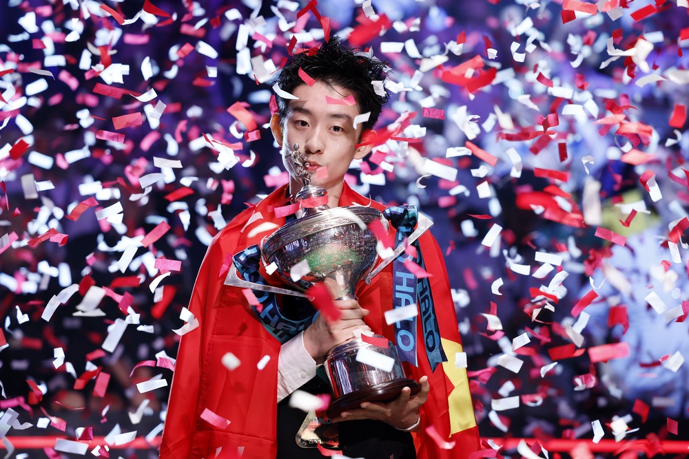 Wu became the second-youngest man to win the World Snooker Championship (PA)