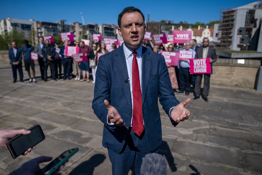The Scottish Labour leader says the upcoming Holyrood election is ‘the first opportunity to change the government in Scotland for 20 years’ (PA)