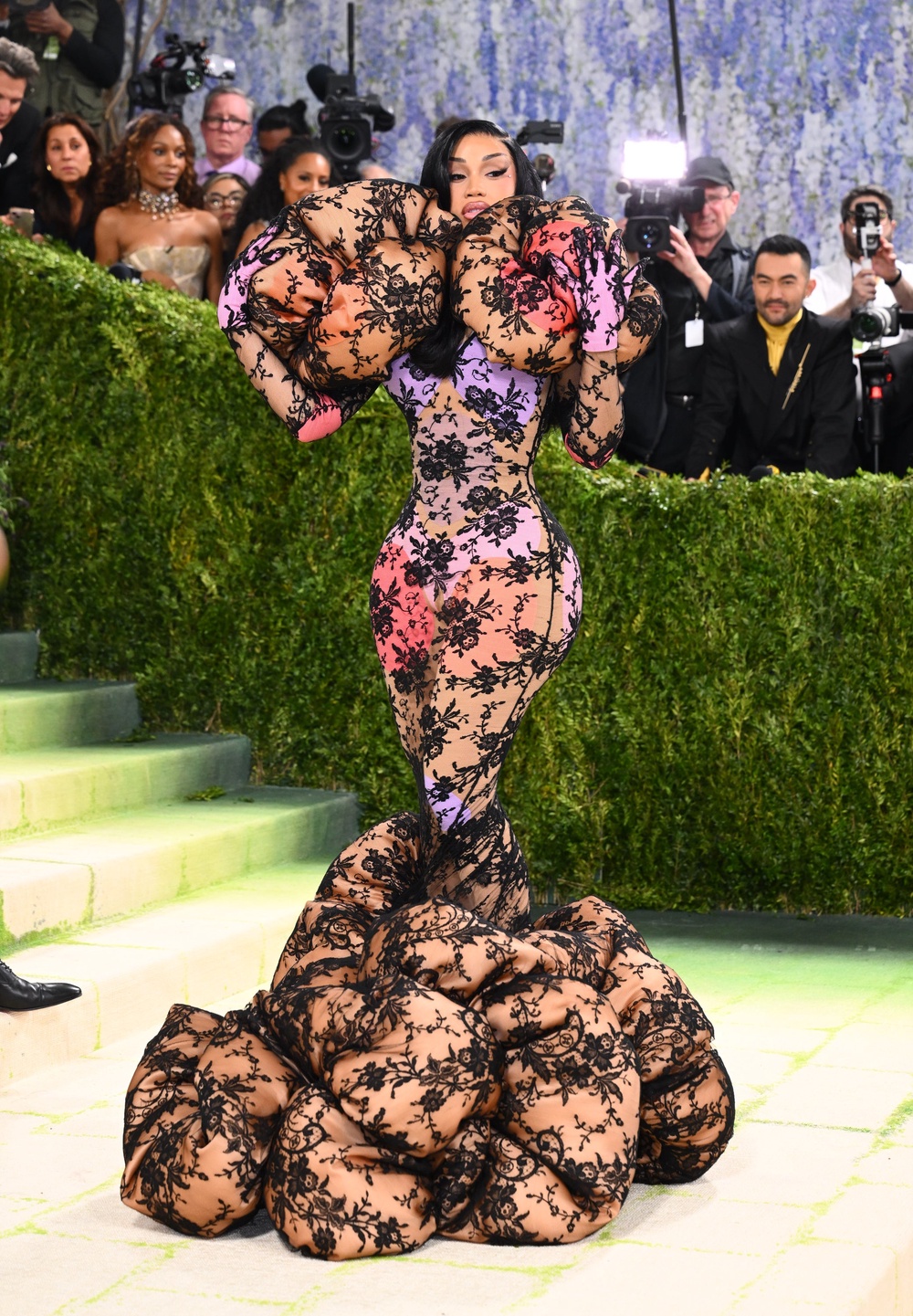 Cardi B donned a Marc Jacobs outfit (Matt Crossick/PA) (PA Wire)