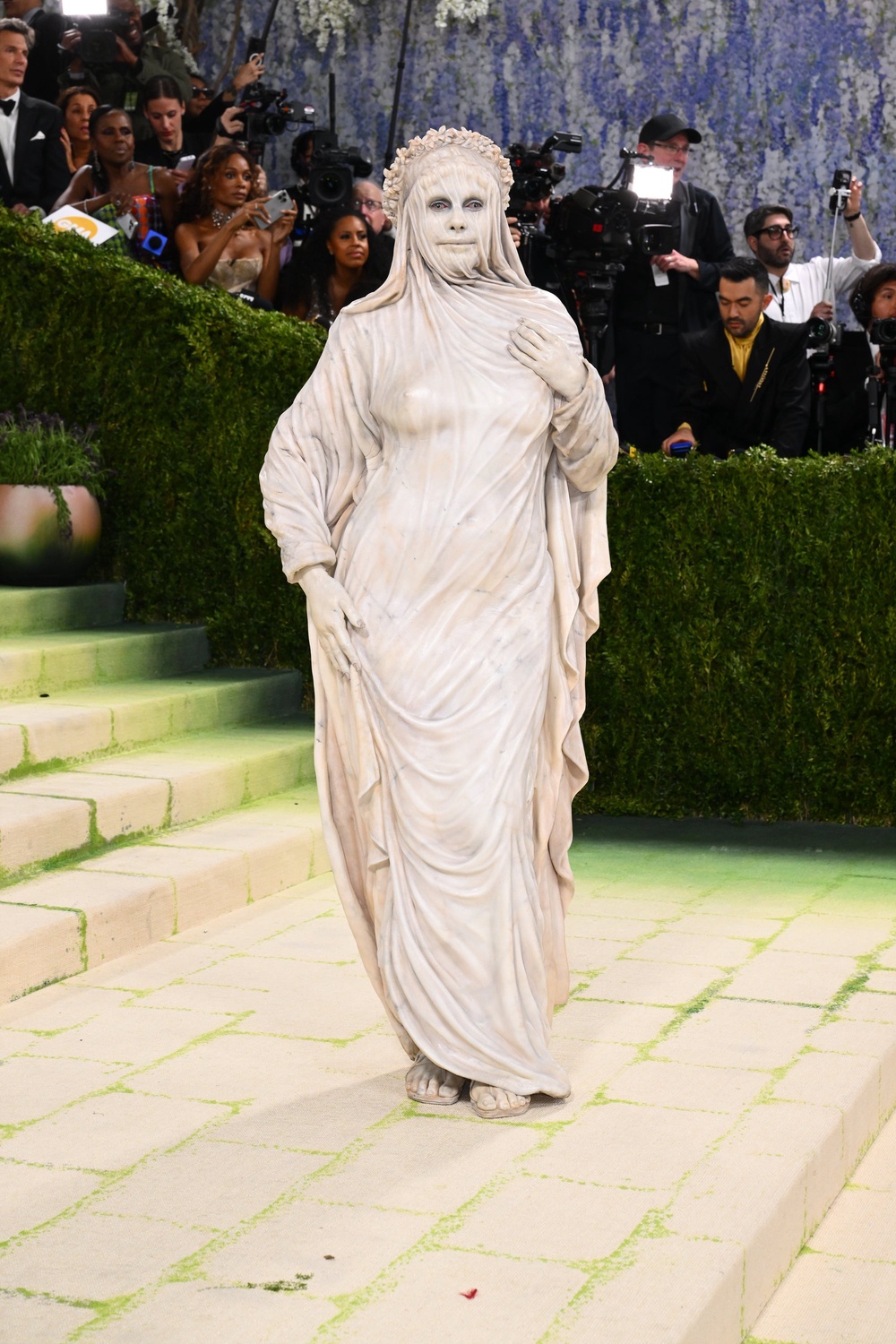 Heidi Klum was inspired by sculpture for her look (Matt Crossick/PA) (PA Wire)