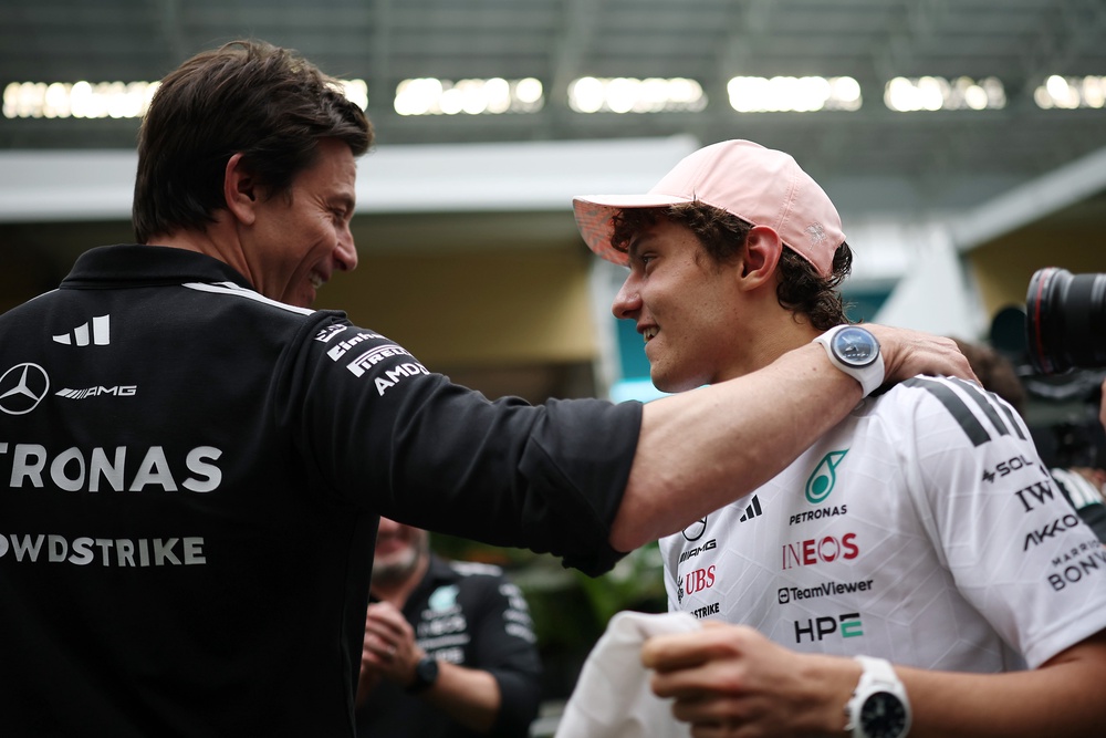 Toto Wolff has urged Antonelli to stay 'grounded' (Getty)